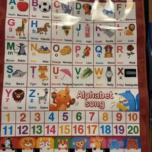 Product Review of Bilingual Talking Wall Chart for Kids – English & Spanish Learning Poster with Songs, ABCs, Numbers, Animal words & Piano – Interactive Educational Toy for Toddlers 1-6 – No Screen, Battery Powered classroom use Alphabet Preschool from G**r