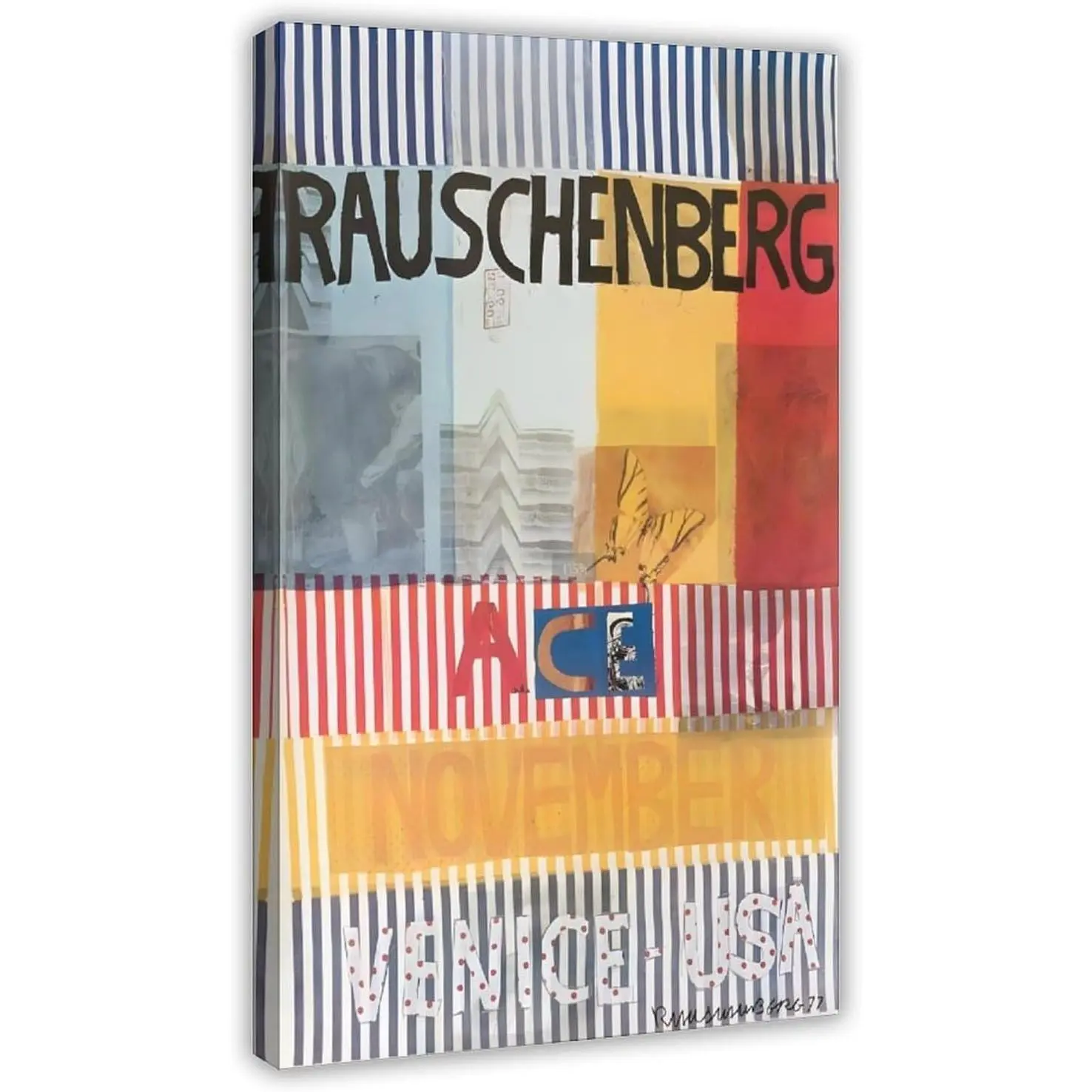 Robert Rauschenberg Handmade Canvas Poster Photo Prints - Home Supplies Wall Art for Bedroom, Living Room Interior Walls Decoration, Framed Murals, Crisp Images
