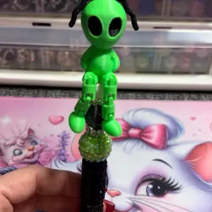 Alien Beaded Pen - Unique Design with Beaded Elements