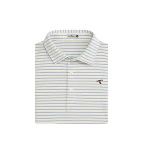 Rowland Perfromance Polo Shirt For Men - Lightweight Stretch Golf Polo, Breathable Casual Country Club Shirt with Allover Pattern