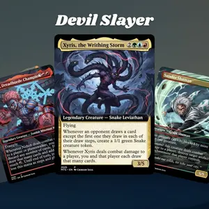 MTG Proxy 100+ Card Commander Deck Devil Slayer Combat Buffs & Aggressive Power Synergy Strategy Theme Ready to Play Magic Style Deck Perfect Gift for Collectors and Card Players