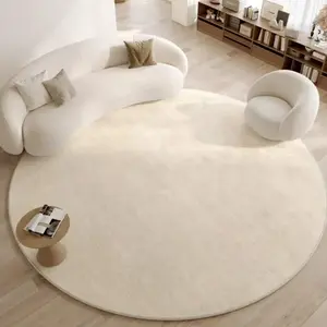 Round Floor Mat, 1 Count Non-slip Soft Washable Decorative Carpet, Modern Art Floor Mat for Home Living Room Bedroom Study Room, Home Decorative Rug