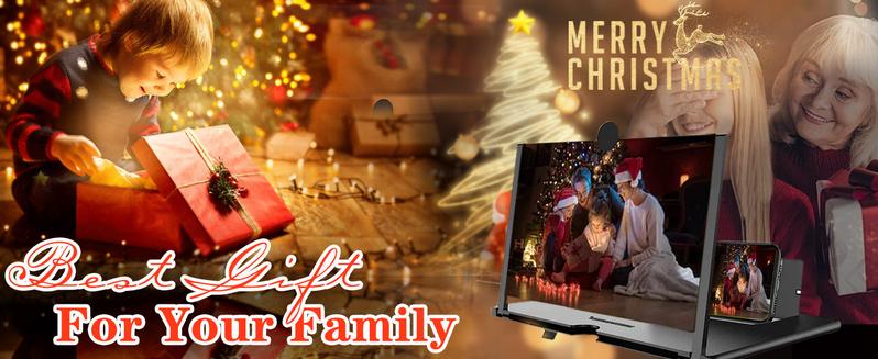 12英寸手机屏幕放大器，3D高清手机放大投影屏幕，适用于电影、视频，可折叠手机支架带屏幕放大器，支持所有智能手机（黑色，12英寸）