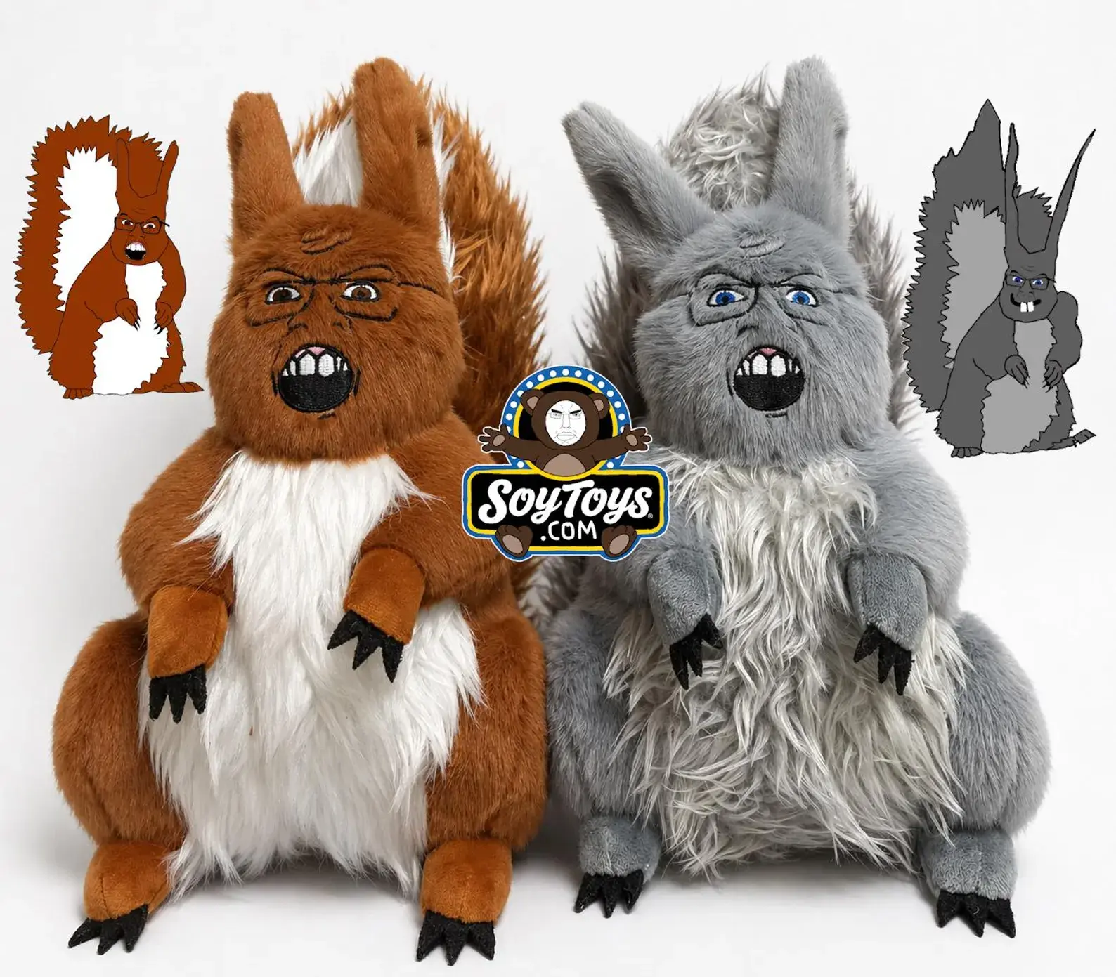GIANT Squirrel Soyjak Feraljak Plush GIANT Squirrel Soyjak Feraljak Plush