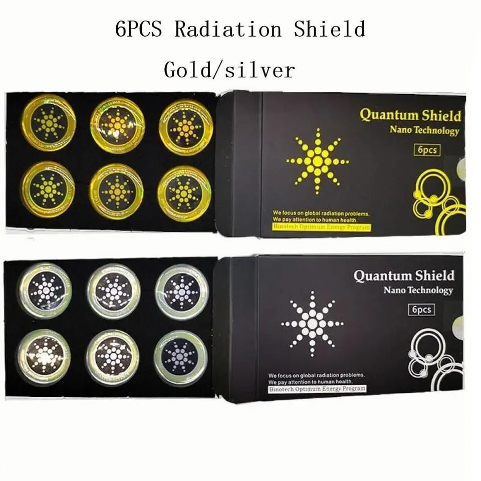 12pcs Quantum Shield Stickers for Phone,Airpods, Fridge, and Laptop Mobile Electronic Accessories EMF Stickers Gold/Silver for Devices Smartphone Cellphone #SummerVibes