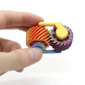 3D Printed Fidget Gear Toy Mini Gyroscope, Stress Relief Finger Spinner, Portable Desk Accessory, Perfect Gift for Kids and Adults