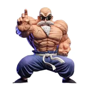 Dragon Ball Figure GK Muscle Master Roshi Goku Kame Sennin PVC Action Figure for Children Doll Gift Toy Durable Anime Collectible Model 5 Inches