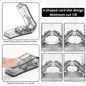 Pill Cutter Best Pill Cutter for Small Or Large Pills Design Cuts Vitamins Pill Splitter