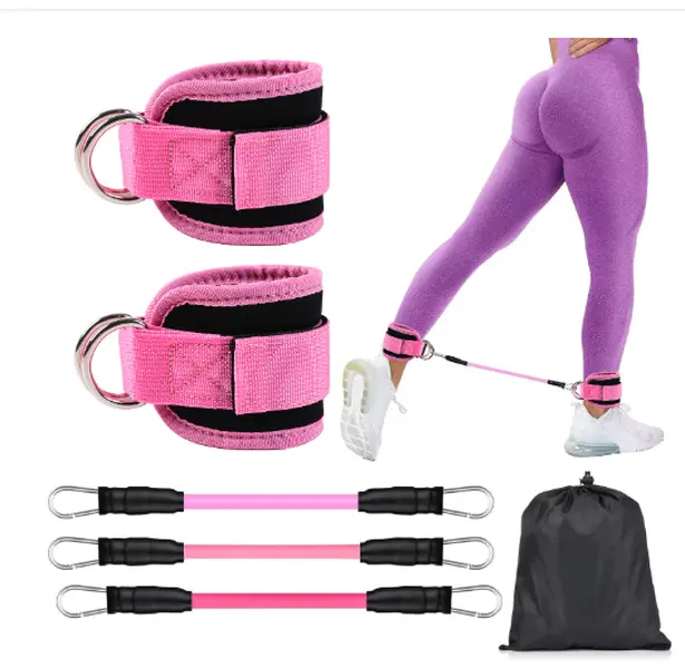 2026 Ankle Resistance Bands with Cuffs – Wrap, attach, and fire up your glutes. Perfect for kickbacks, hip thrusts, and leg days. Booty‑lifting set that stays put while you squat and lunge. Your new workout BFF for home or gym.