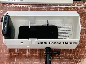 Cool Fence Cam for Baseball & Softball Games - Chain Link Fence Mount with Rain & Sun Shade for Live Streaming - Kit with Telescopic Pole for Better Phone View on GameChanger