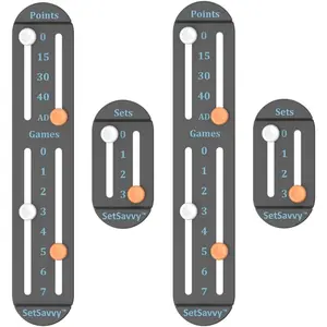 Tennis Score Keeper for Racket and Paddle, Tennis Score Counter, Easy-to-Mount Point Tracker for Recording Points, Games, and Sets, Featherweight Score Keeping Device, 2g