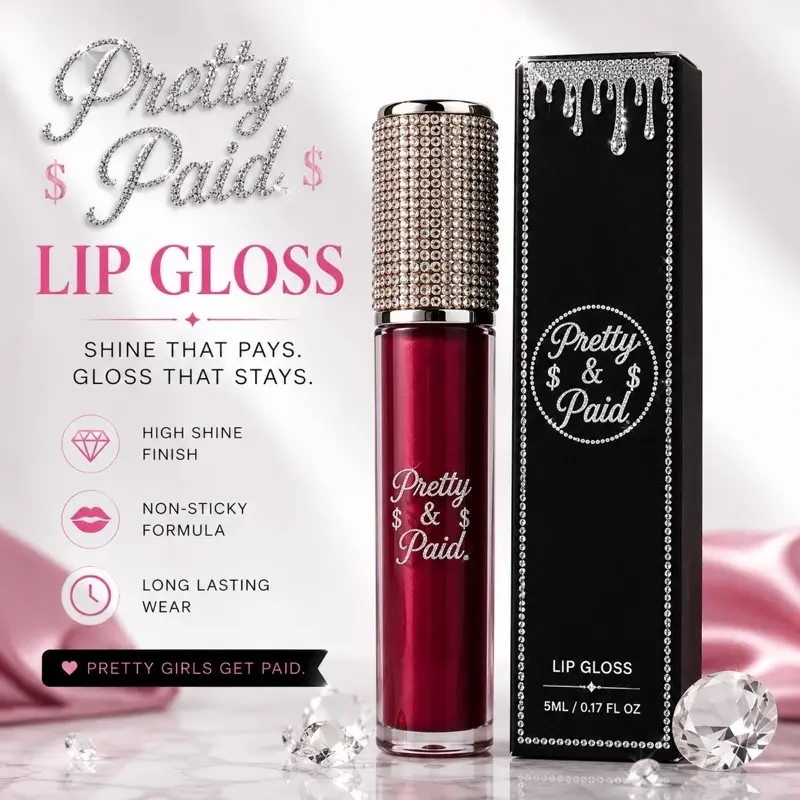 Pretty & Paid Lip Gloss              Glossy Lipstick Makeup Cosmetic