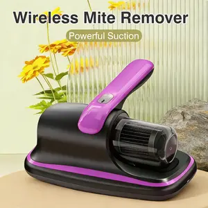 1 Count Handheld Vacuum Cleaner with Ultraviolet Lamp, Purple, Large Suction Power for Dust Pet Hair, Washable Filter for Mattress Sofa and Bedding Cleaning