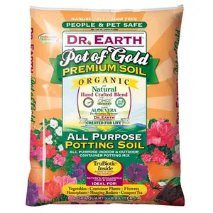 Dr Earth 219804 8 Quart All Purpose Potting Soil, Garden, Plant Rooting Mixture, Potting Soil Substrate