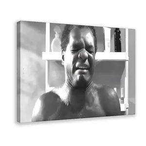 Funny Bathroom Movie Poster, Toilet Decor, Bathroom Humor Decor, Amusing Wall Art Gift for Him, Black And White Film Poster,Rolled Canvas & Wood Frame Options