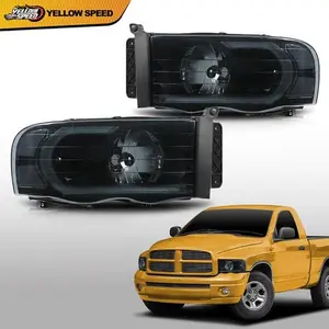 LED Headlights Headlamp Fit For 02-05 Dodge Ram 1500 2500 3500 Black/Smoke