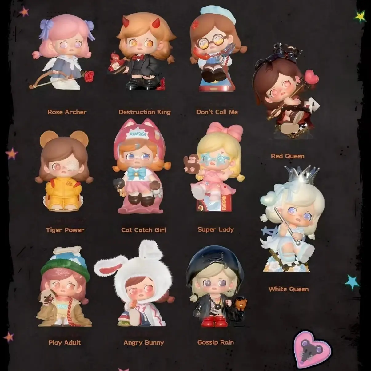 KOKOSA Unique Girls Series Blind Box, 11 Styles, Includes 1×Random Figure & 1×Exclusive Character Collectible Card, Ideal for Holidays, Birthdays
