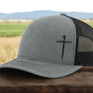 3 Nails and Cross Richardson Embroidered Hat Unisex Baseball Cap SnapBack