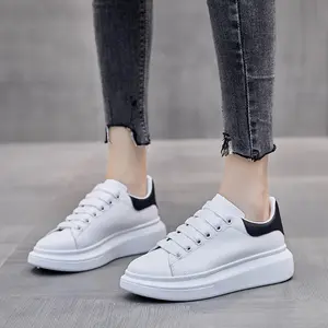 Comfortable Women's Fashion Sneakers - Casual Skateboarding Walking Shoes with Vibration Height Increase Technology - Breathable, Lightweight, and Stylish
