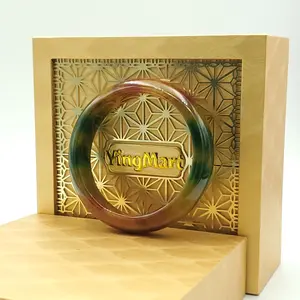 YingMart 48–72mm Jadeite Jade Orange Yellow Green Black Veins Bangle Bracelets Gift for Her Grandma Mother Mens Personalized Jewelry
