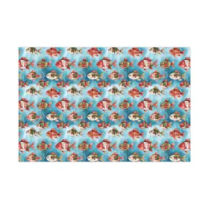 Festive Fish Gift Wrap Papers for Holidays and Celebrations