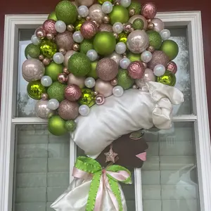 Dark Skin Pink and Green Diva Wreath