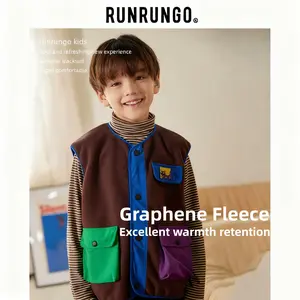 RUNRUNGO Youth&Kids' Graphene Sherpa Vest - Sleeveless Puffer Jacket for Boys & Girls
