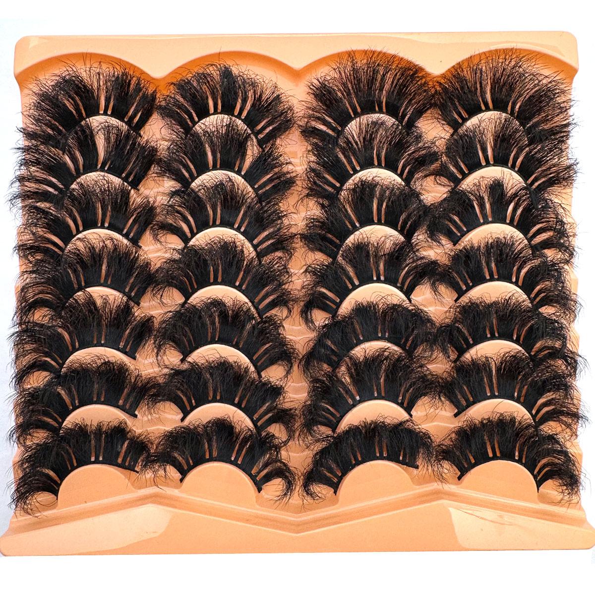 UMIRYAO 14 Pairs Thick, Elegant D-Curl Fluffy Faux Mink Eyelashes, 3D Natural Looking Soft Wispy Russian Curl Dramatic Messy Mink Lashes, Full Strip Lashes Extension For Beauty Makeup, Reusable For Daily And Party, Great Gift UMIRYAO 14 Pairs Thick, Elegant D-Curl Fluffy Faux Mink Eyelashes, 3D Natural Looking Soft Wispy Russian Curl Dramatic Messy Mink Lashes, Full Strip Lashes Extension For Beauty Makeup, Reusable For Daily And Party, Great Gift