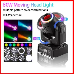 80W LED Moving Head DJ Light – DMX512 Sound Activated Beam Stage Light for Club, KTV, Bar, Wedding, Party, Disco