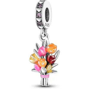 925 Silver Plating Charms - Family Letters, Airplane Travel & Dangle Pendants for Bracelets and Necklaces, Jewelry Making Gifts for Women