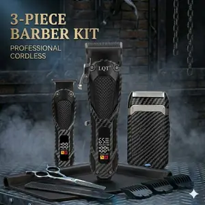 [Father's Day] LQT Professional Hair Clipper Kit for Men, Cordless Barber Clippers, T-Blade Trimmer, Electric Shaver & Rechargeable Grooming Set, LED Display, Precision Blades, Professional Hair Cutting Kit, Father's Day Gift for Dad