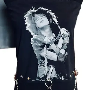 Custom Made Nikki Sixx Tube Top with Chains Cute to Wear to a Concert Featuring Unique Design and Stylish Chains