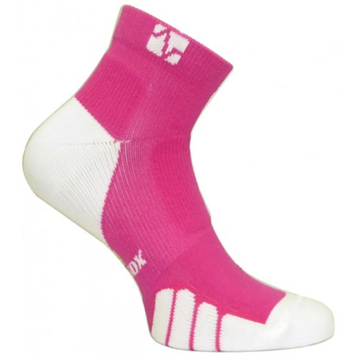 Vitalsox VT1010T Adult's Ped Cut Compression Socks, Padded Drystat Terry for Court Sports and Tennis, Breathable, Fuchsia, Large, Compression Stockings