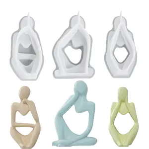 3Pack Silicone Body Molds Human Thinker for Resin Polymore Clay, Unique Figure Ornament Mold for UV Epoxy Resin Casting Making Home Office Car Décor - Home Improvement.