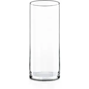 Clear Glass Cylinder Vase (H:12" D:4") | Multiple Size Choices Glass Flower Vase Centerpieces | Hurricane Floating Candle Holder Vase baptism centerpieces ceramic vases