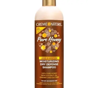 Creme of Nature Pure Honey Moisturizing Dry Defense Shampoo 12 OZ with 100% Pure Honey Rich Coconut Oil & Creamy Shea Butter
