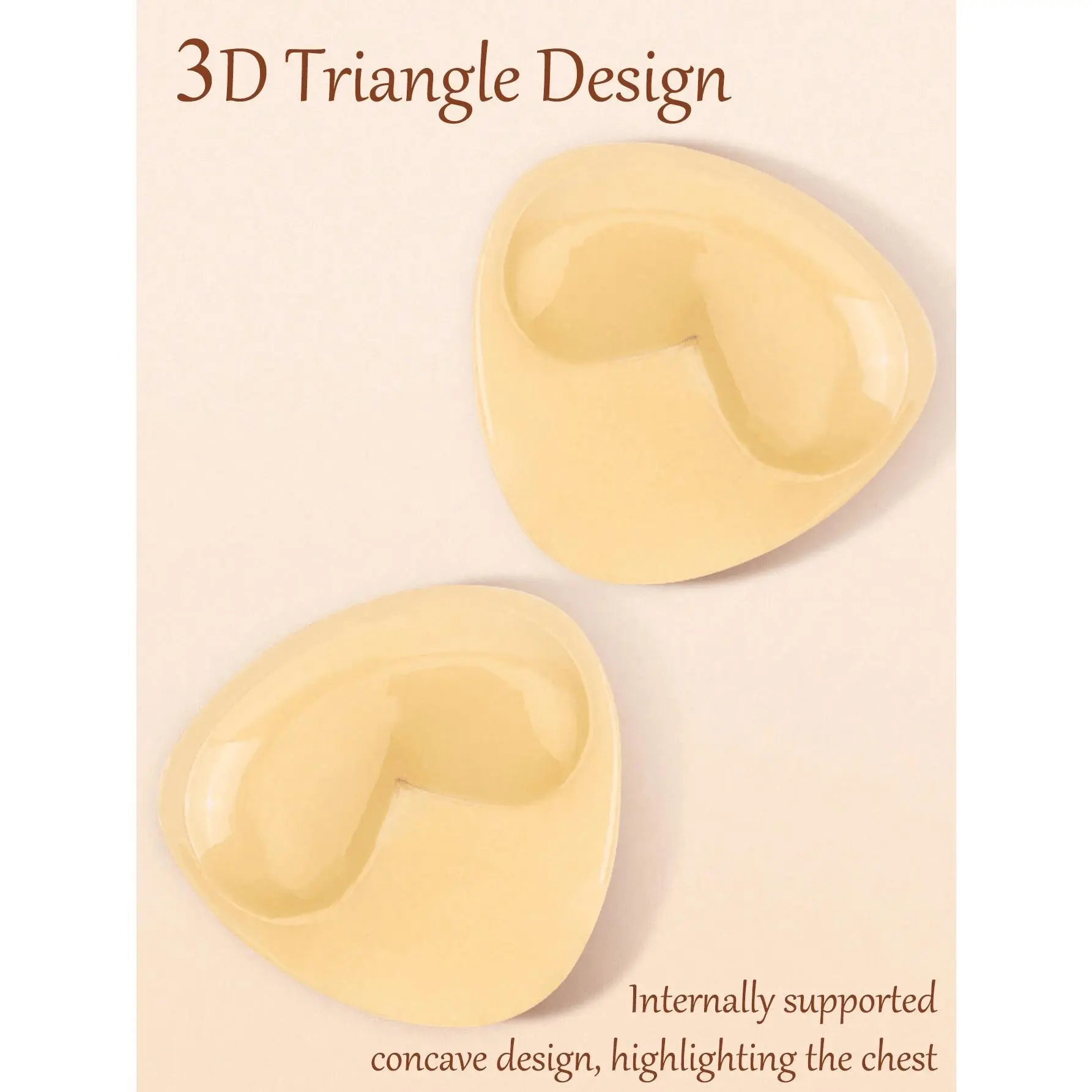 Peach shaped double sided tape in one si