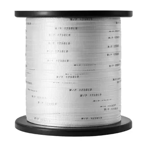 【DealsForYouDays】VEVOR Polyester Pull Tape, 1/2" x 1053' Mule Tape Flat Rope, 1250 lbf Tensile Capacity, Printed Webbing Cable Pulling Tape for Packaging, Gardening, Commercial Electrical, Conduit Work, White Insulation Tape Heavy Duty