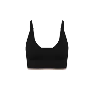 Lounge Rib Triangle Bralette - Black