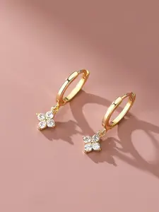 1 Pair Women's Elegant Rhinestone Star Dangle Earrings, High Quality Fashion Earrings, Minimalist Earrings, Exquisite Trendy Cubic Zirconia Dangle Earrings, Jewelry As Birthday Gift for Women, Sparkling Zirconia, Jewelry Accessories