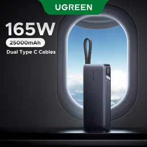 UGREEN 165W Power Bank, 25000mAh Laptop Portable Charger USB-C PD Fast Charging Laptop External Battery Pack for Dell,MacBook,HP,Asus,Lenovo,Steam Deck,Switch,iPhone,Galaxy, iPad and More，TikTokShopSpringGlowUp,Greenish