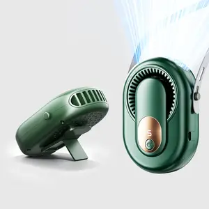 HOOYS Portable Leafless Fan, 5 Speed Mini Waist Fan, USB Rechargeable, Quiet Cooling for Travel, Outdoor & Commute, Phone Cooler Wearable Fan summerwins