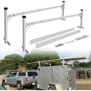 Adjustable Aluminium Trailer Ladder Rack Fit for Universal Enclosed and Open Trailers Maximum Weight Capacity of 400 lbs (Trailer Ladder Rack)