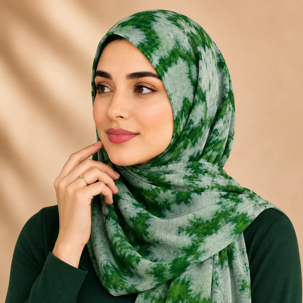 Emerald Forest Printed Modal Hijab