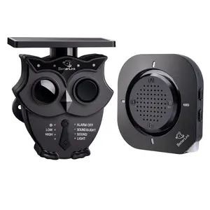 BetterLink 1/2 Mile Long Range Solar Wireless Driveway Alarm System IP65 Weatherproof Outdoor Motion Detectors&Sensor 120dB Siren Sound Light Security Alert System Monitor&Protect Outdoor/Indoor Property(1Receiver+1Sensor)