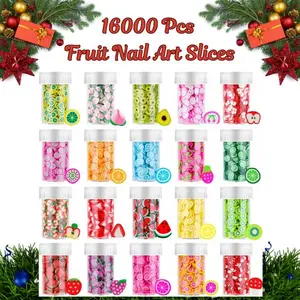 16000 PCS Fruit Polymer Clay Slices – 20 Styles Fimo Fruit Charms for Slime, Lip Gloss, Resin Crafts & Nail Art Decorations
