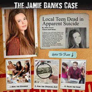 Jamie Banks Case Detective Game Unsolved Mystery Files, Cold Murder Suspense Game, Suitable for Ages 14+, Friends Party Halloween Christmas