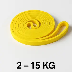 Yellow Resistance Band 2–15 KG (4.4–33 lbs) Light Strength Training & Physical Therapy Band | Stretch, Rehab & Fitness Exercise Band