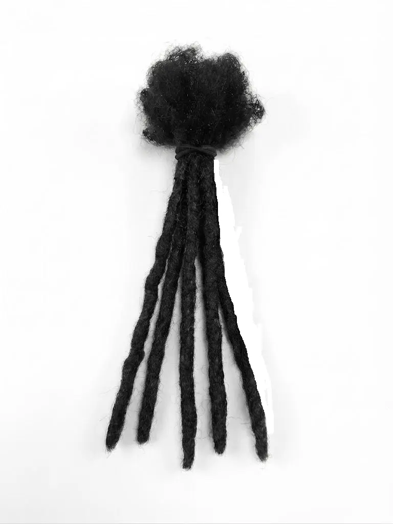 Human Hair Dreadlocks Loose Ended - Afro Kinky Medium 1/4" 5 Locs
