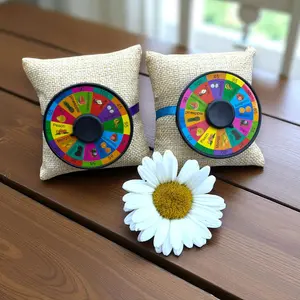 Beautiful Pin Wheel Rakhi Bracelet | Cotton Thread with Card & Haldi Kumkum | Raksha Bandhan Gift for Siblings | Celebrate with Love